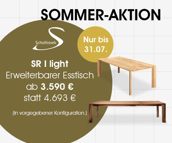 SR I light Esstisch von Scholtissek: Jetzt in einer Sonderaktion erhältlich