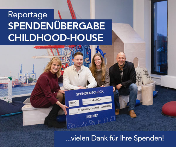 Spendenübergabe an das Childhood-Haus Hamburg: Reportage