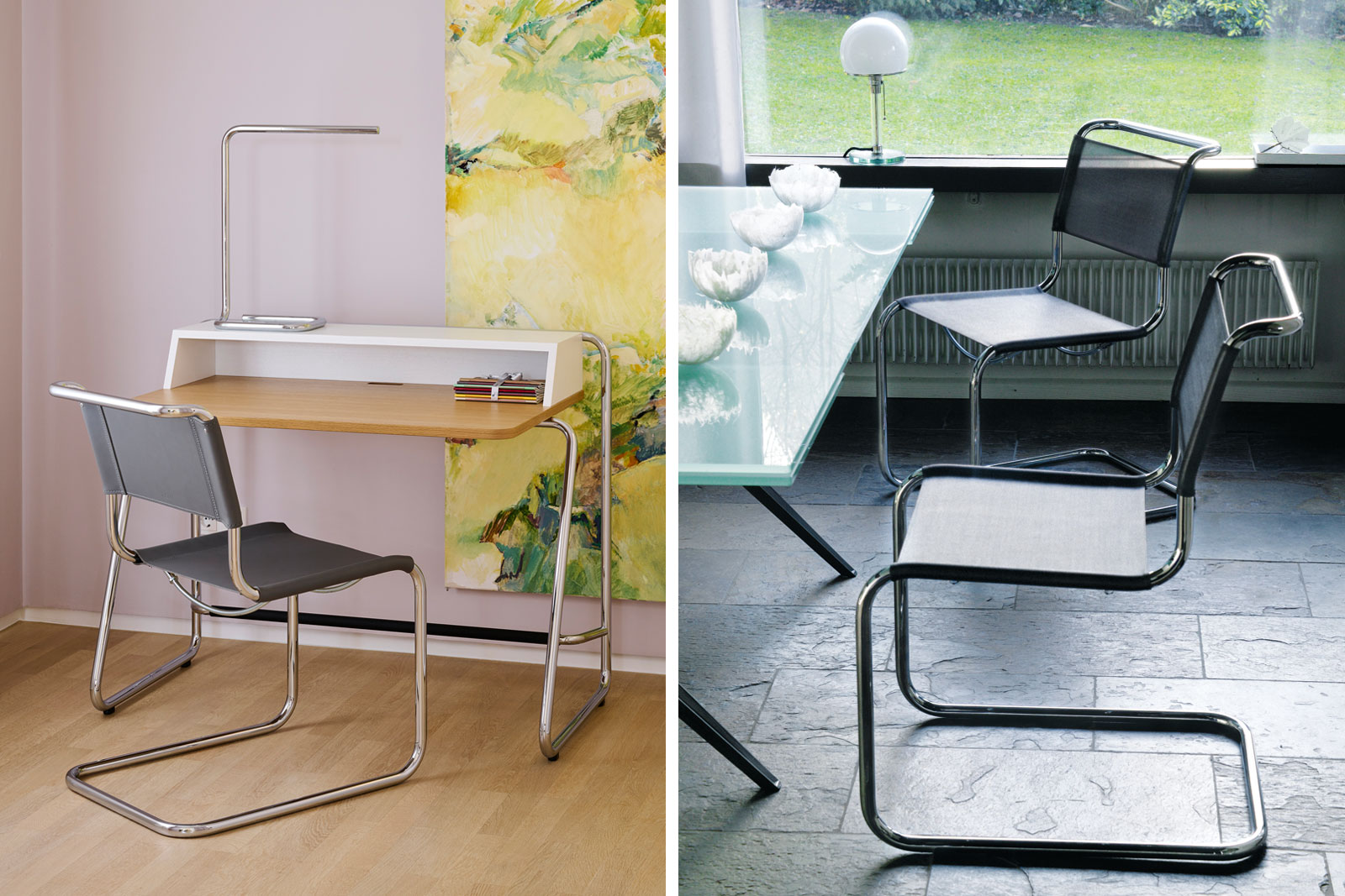 Freischwinger S 33 und S 34 von Thonet