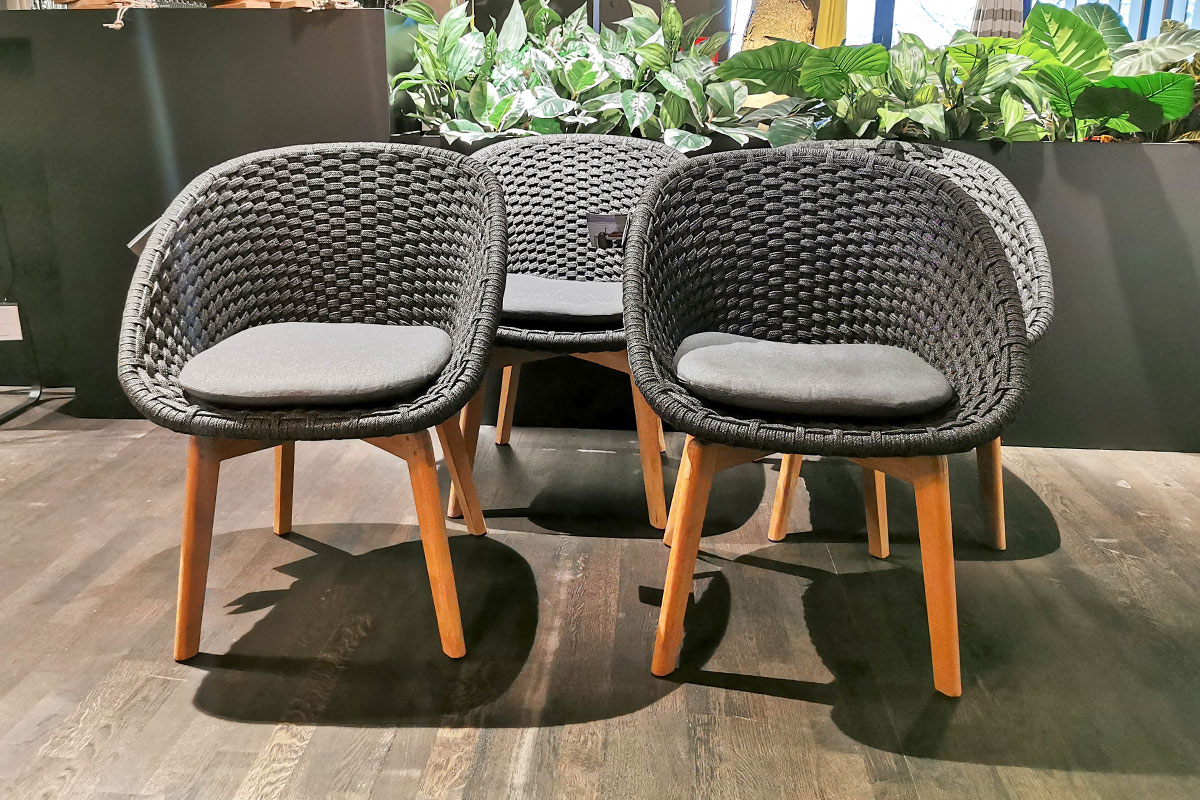 4er-Set Outdoor-Sessel Peacock von Cane-line im Sale