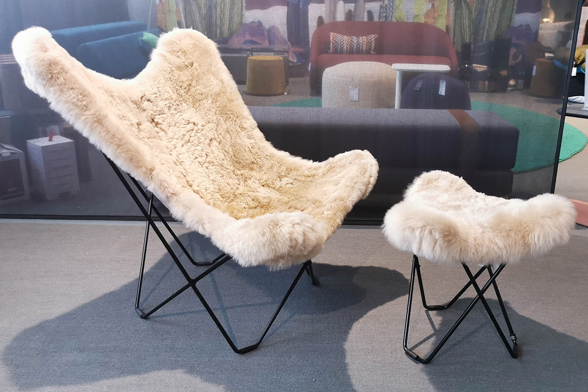 Sessel Butterfly Chair Mariposa inkl. Hocker von WEICH Couture Alpaca für 1.790 € Sessel Butterfly Chair Mariposa inkl. Hocker von WEICH Couture Alpaca für 1.790 €